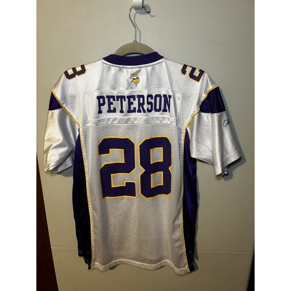 Reebok NFL Minnesota Vikings Adrian Peterson White Jersey Youth Large